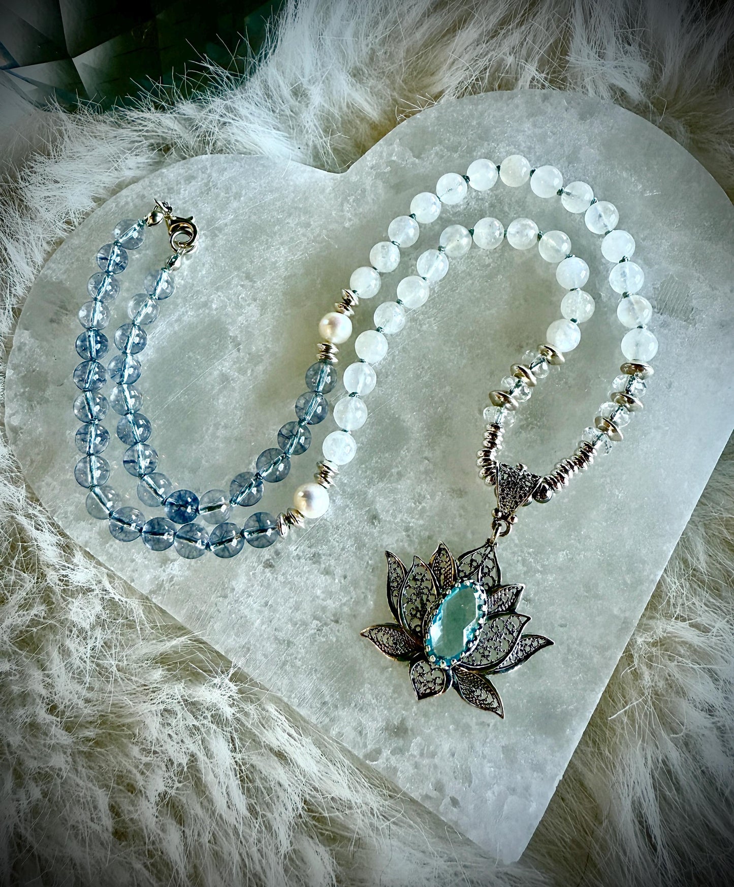 Ocean Mist Lotus Necklace