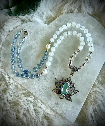 Ocean Mist Lotus Necklace