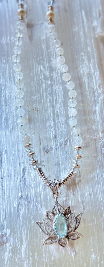 Ocean Mist Lotus Necklace