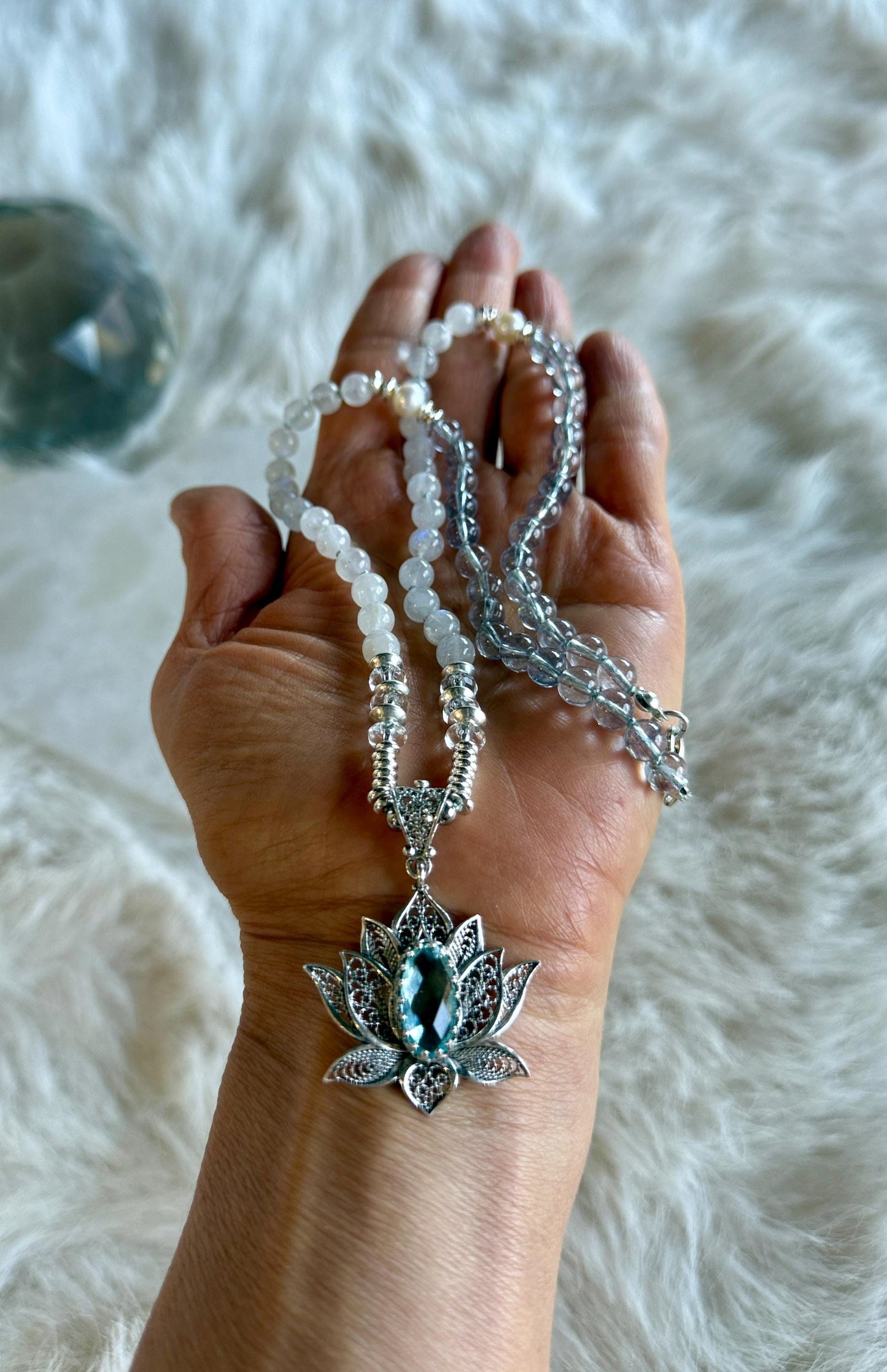 Ocean Mist Lotus Necklace