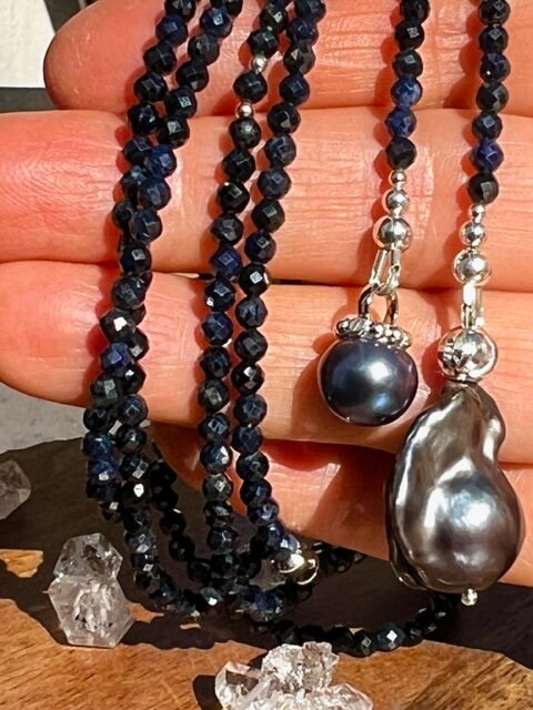 Sapphire Lariat Necklace