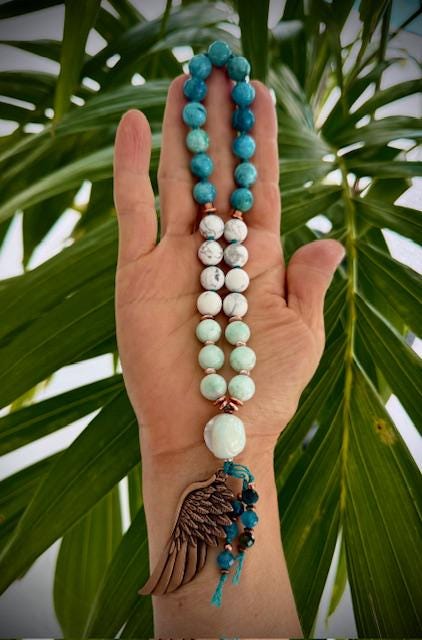 Divine Manifestation Mala 27 bead mini/pocket japa mala bracelet yoga meditation devotion