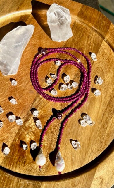 Ruby Lariat Necklace