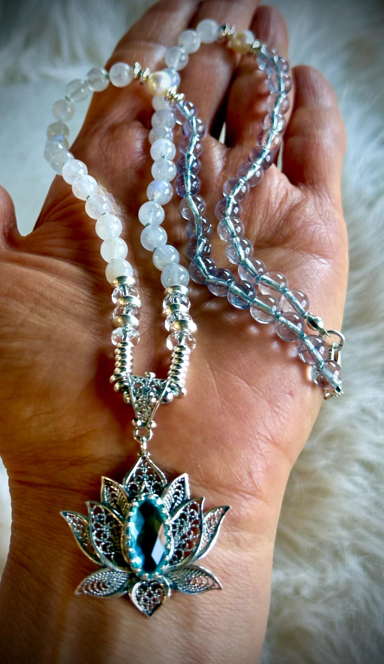 Ocean Mist Lotus Necklace