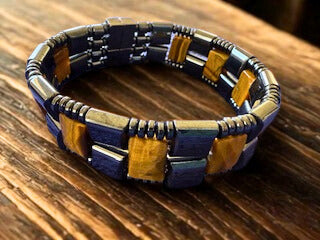 The Luxe Line Quad- Strength Magnetic Hematite with AAA Tiger's Eye