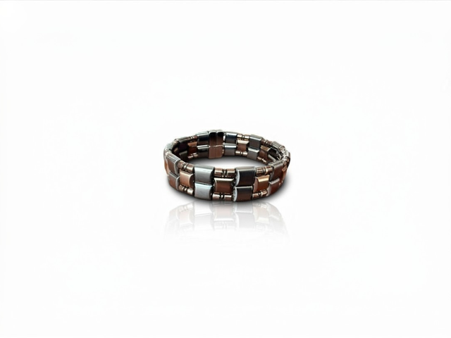 Quad- Strength Gunmetal & Bronze Copper Bracelet