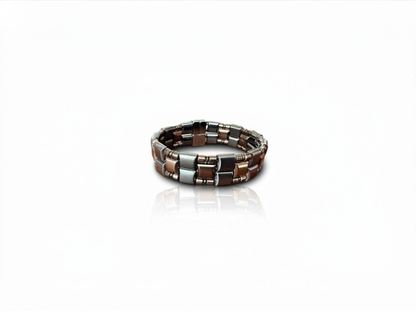 Quad- Strength Gunmetal & Bronze Copper Bracelet
