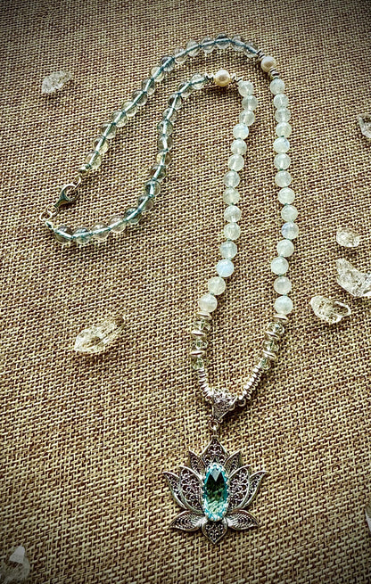 Ocean Mist Lotus Necklace