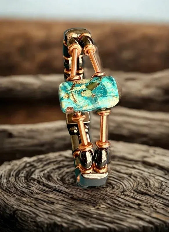 Hematite Bracelet with Copper Accents