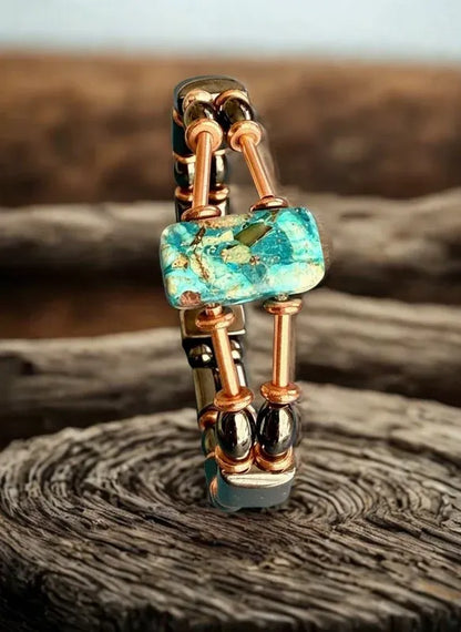 Hematite Bracelet with Copper Accents