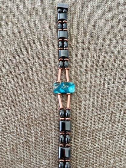 Hematite Bracelet with Copper Accents