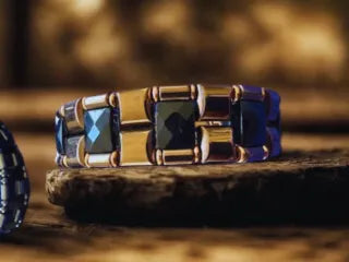 The Lux Line Quad- Strength Hematite Black Tourmaline Bracelet