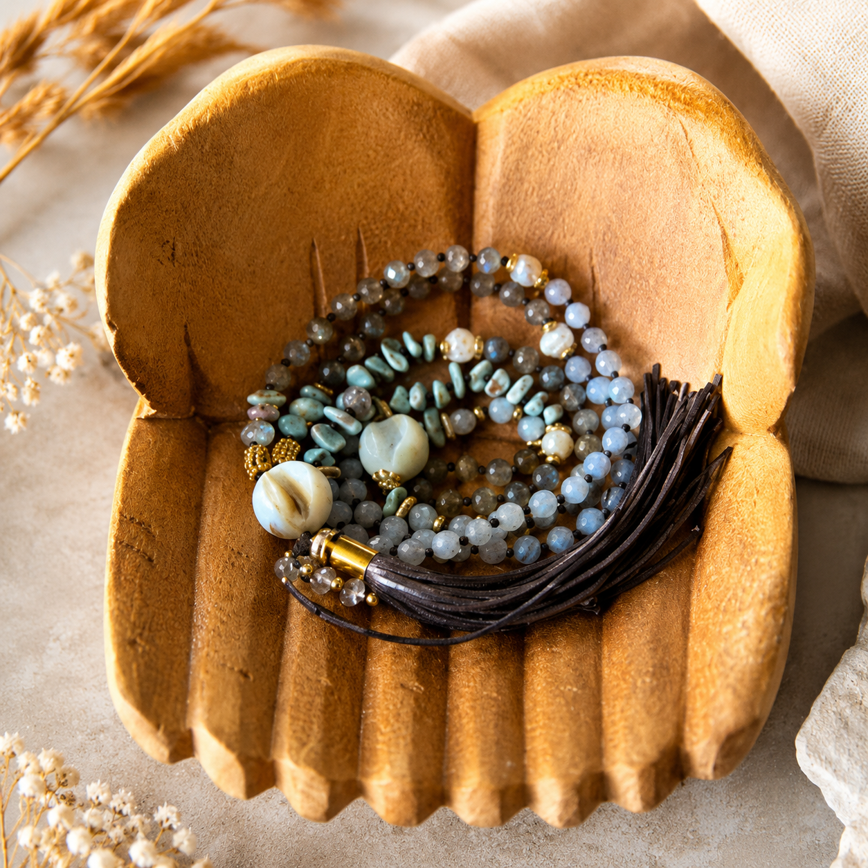 Larimar "Sacred Sea" Mala